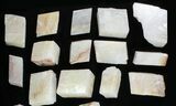 Flat: - Cleaved, Rhombohedral Calcite - Pieces #104692-2